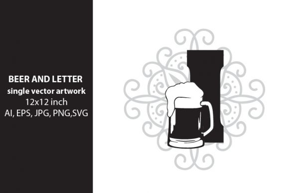 Beer, Monogram Letter I: A Versatile Design Element for Your Creative Projects