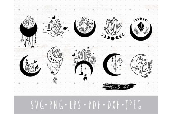 Crystal Mystical Moon SVG Bundle: A Versatile Creative Tool