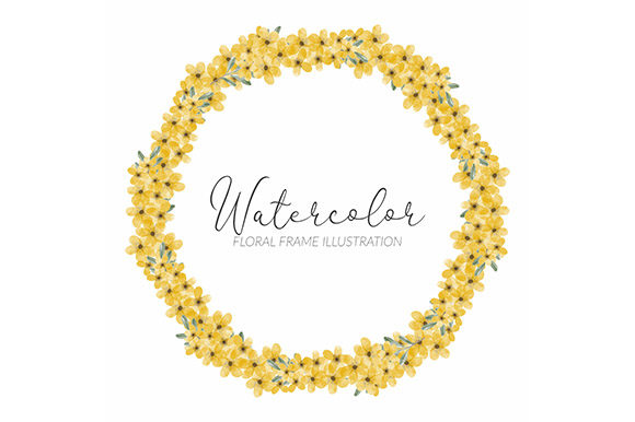 Discover the Beauty of Watercolor Yellow Wildflower Wreath