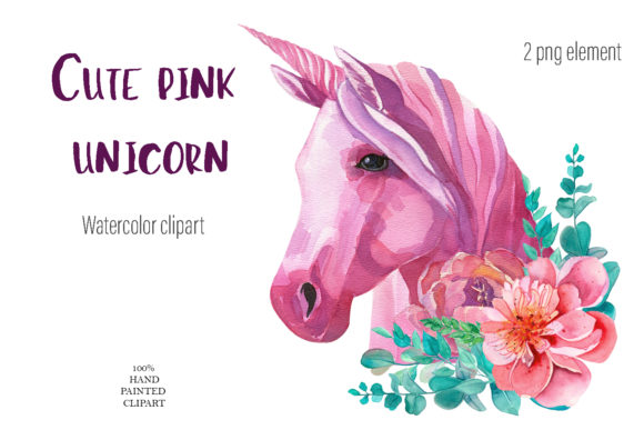 Discover the Magic of Cute Pink Unicorn Clipart Watercolor