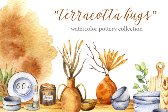Discover the Versatile Beauty of the Terracotta Hugs Watercolor Pottery Set