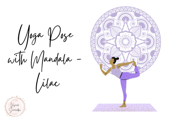 Embrace Serenity with Yoga Pose with Mandala - Lilac