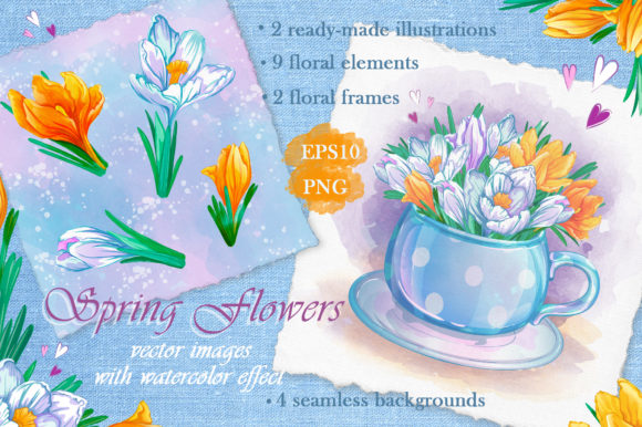 Embracing the Elegance of Spring Flowers: A Watercolor Effect for Creative Projects