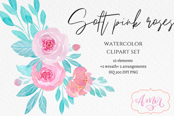 Enhancing Your Creative Projects with Pink Watercolor Roses Clipart