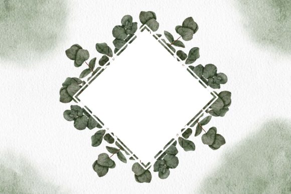 Enhancing Your Designs with Watercolor Eucalyptus Leaf Frame Border