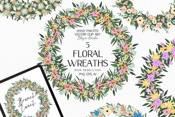 Flower Wreath Clipart: A Versatile Tool for Creative Projects