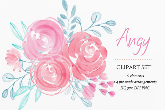 Hand Painted Soft Roses Clipart: A Versatile Tool for Creative Projects