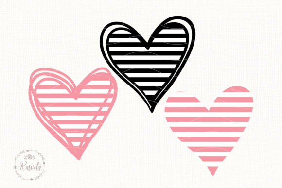 Heart Black and White Stripes: A Versatile Design for Your Creative Projects