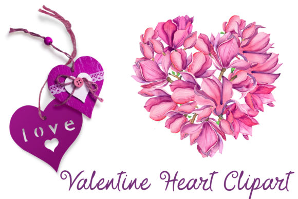 Valentines Magnolia Heart Clipart: A Versatile and Charming Choice for Your Creative Projects