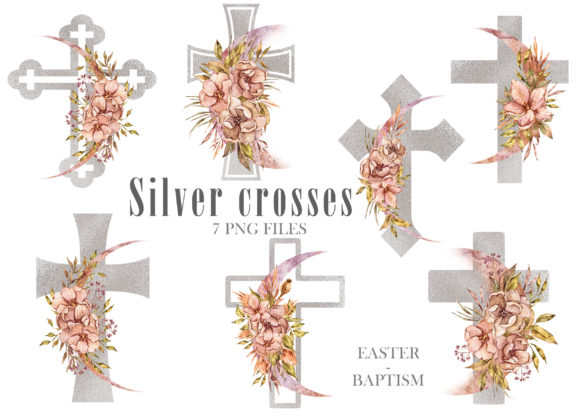 Watercolor Easter Crosses Clipart: A Versatile Tool for Your Creative Projects