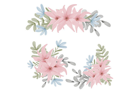 Watercolor Petal Flower Bouquet Set: A Versatile and Charming Addition to Your Creative Projects